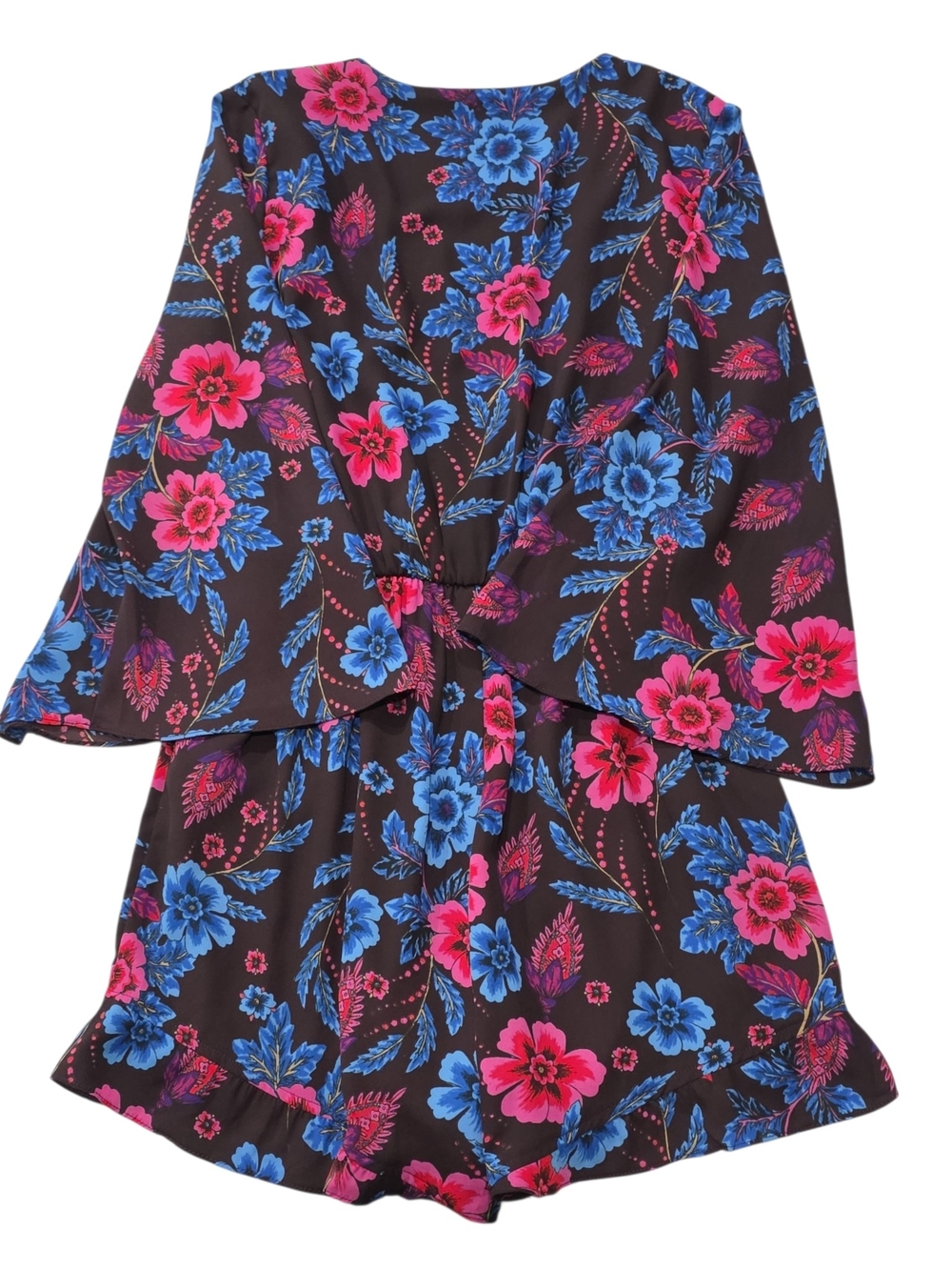 Everly Woman's Floral Romper Size Large (L) E83 - Picture 4 of 9